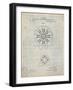 PP1092-Antique Grid Parchment Tesla Coil Patent Poster-Cole Borders-Framed Giclee Print