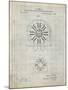 PP1092-Antique Grid Parchment Tesla Coil Patent Poster-Cole Borders-Mounted Giclee Print