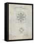PP1092-Antique Grid Parchment Tesla Coil Patent Poster-Cole Borders-Framed Stretched Canvas