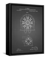 PP1092-Black Grid Tesla Coil Patent Poster-Cole Borders-Framed Stretched Canvas