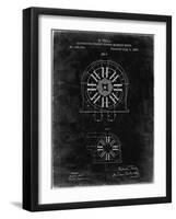 PP1092-Black Grunge Tesla Coil Patent Poster-Cole Borders-Framed Giclee Print