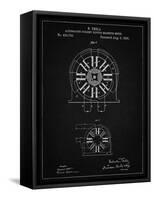 PP1092-Vintage Black Tesla Coil Patent Poster-Cole Borders-Framed Stretched Canvas