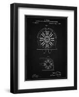 PP1092-Vintage Black Tesla Coil Patent Poster-Cole Borders-Framed Giclee Print