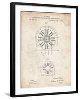 PP1092-Vintage Parchment Tesla Coil Patent Poster-Cole Borders-Framed Giclee Print