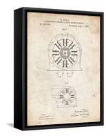 PP1092-Vintage Parchment Tesla Coil Patent Poster-Cole Borders-Framed Stretched Canvas