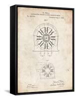 PP1092-Vintage Parchment Tesla Coil Patent Poster-Cole Borders-Framed Stretched Canvas