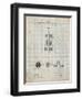 PP1095-Antique Grid Parchment Tesla Regulator for Alternate Current Motor Patent Poster-Cole Borders-Framed Giclee Print