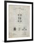 PP1095-Antique Grid Parchment Tesla Regulator for Alternate Current Motor Patent Poster-Cole Borders-Framed Giclee Print