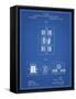 PP1095-Blueprint Tesla Regulator for Alternate Current Motor Patent Poster-Cole Borders-Framed Stretched Canvas