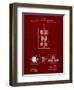 PP1095-Burgundy Tesla Regulator for Alternate Current Motor Patent Poster-Cole Borders-Framed Giclee Print