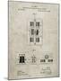 PP1095-Sandstone Tesla Regulator for Alternate Current Motor Patent Poster-Cole Borders-Mounted Giclee Print