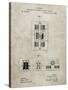 PP1095-Sandstone Tesla Regulator for Alternate Current Motor Patent Poster-Cole Borders-Stretched Canvas