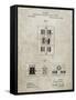 PP1095-Sandstone Tesla Regulator for Alternate Current Motor Patent Poster-Cole Borders-Framed Stretched Canvas