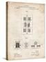 PP1095-Vintage Parchment Tesla Regulator for Alternate Current Motor Patent Poster-Cole Borders-Stretched Canvas