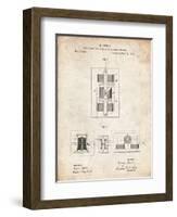 PP1095-Vintage Parchment Tesla Regulator for Alternate Current Motor Patent Poster-Cole Borders-Framed Giclee Print