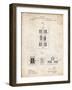 PP1095-Vintage Parchment Tesla Regulator for Alternate Current Motor Patent Poster-Cole Borders-Framed Giclee Print