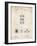 PP1095-Vintage Parchment Tesla Regulator for Alternate Current Motor Patent Poster-Cole Borders-Framed Giclee Print