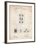 PP1095-Vintage Parchment Tesla Regulator for Alternate Current Motor Patent Poster-Cole Borders-Framed Giclee Print