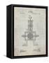 PP1096-Antique Grid Parchment Tesla Steam Engine Patent Poster-Cole Borders-Framed Stretched Canvas