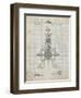 PP1096-Antique Grid Parchment Tesla Steam Engine Patent Poster-Cole Borders-Framed Giclee Print