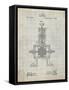 PP1096-Antique Grid Parchment Tesla Steam Engine Patent Poster-Cole Borders-Framed Stretched Canvas