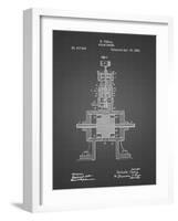 PP1096-Black Grid Tesla Steam Engine Patent Poster-Cole Borders-Framed Giclee Print