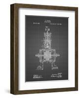 PP1096-Black Grid Tesla Steam Engine Patent Poster-Cole Borders-Framed Premium Giclee Print