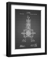 PP1096-Black Grid Tesla Steam Engine Patent Poster-Cole Borders-Framed Premium Giclee Print