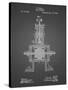 PP1096-Black Grid Tesla Steam Engine Patent Poster-Cole Borders-Stretched Canvas