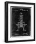 PP1096-Black Grunge Tesla Steam Engine Patent Poster-Cole Borders-Framed Giclee Print