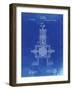 PP1096-Faded Blueprint Tesla Steam Engine Patent Poster-Cole Borders-Framed Giclee Print