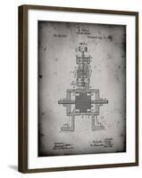 PP1096-Faded Grey Tesla Steam Engine Patent Poster-Cole Borders-Framed Giclee Print