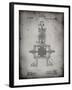 PP1096-Faded Grey Tesla Steam Engine Patent Poster-Cole Borders-Framed Giclee Print