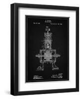 PP1096-Vintage Black Tesla Steam Engine Patent Poster-Cole Borders-Framed Giclee Print