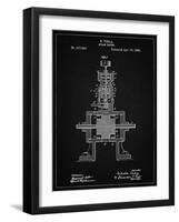 PP1096-Vintage Black Tesla Steam Engine Patent Poster-Cole Borders-Framed Giclee Print