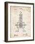 PP1096-Vintage Parchment Tesla Steam Engine Patent Poster-Cole Borders-Framed Premium Giclee Print