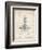 PP1096-Vintage Parchment Tesla Steam Engine Patent Poster-Cole Borders-Framed Giclee Print