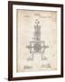 PP1096-Vintage Parchment Tesla Steam Engine Patent Poster-Cole Borders-Framed Giclee Print