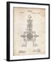 PP1096-Vintage Parchment Tesla Steam Engine Patent Poster-Cole Borders-Framed Giclee Print