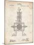 PP1096-Vintage Parchment Tesla Steam Engine Patent Poster-Cole Borders-Mounted Giclee Print