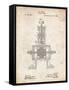 PP1096-Vintage Parchment Tesla Steam Engine Patent Poster-Cole Borders-Framed Stretched Canvas