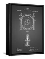 PP1097-Black Grid Tesla Turbine Patent Poster-Cole Borders-Framed Stretched Canvas