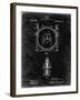 PP1097-Black Grunge Tesla Turbine Patent Poster-Cole Borders-Framed Giclee Print