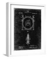 PP1097-Black Grunge Tesla Turbine Patent Poster-Cole Borders-Framed Giclee Print