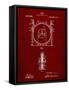 PP1097-Burgundy Tesla Turbine Patent Poster-Cole Borders-Framed Stretched Canvas