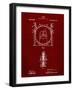 PP1097-Burgundy Tesla Turbine Patent Poster-Cole Borders-Framed Giclee Print