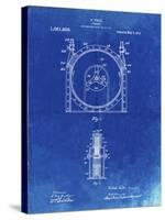 PP1097-Faded Blueprint Tesla Turbine Patent Poster-Cole Borders-Stretched Canvas