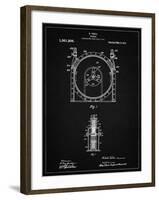 PP1097-Vintage Black Tesla Turbine Patent Poster-Cole Borders-Framed Giclee Print