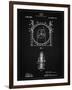 PP1097-Vintage Black Tesla Turbine Patent Poster-Cole Borders-Framed Giclee Print