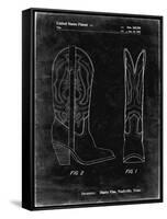 PP1098-Black Grunge Texas Boot Company 1983 Cowboy Boots Patent Poster-Cole Borders-Framed Stretched Canvas